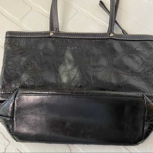 Coach leather C stitch monagram bag - Picture 3 of 10